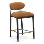 Riccio Performance Fabric Upholstered Stool in Cognac