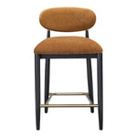 Riccio Performance Fabric Upholstered Stool in Cognac