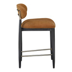 Riccio Performance Fabric Upholstered Stool in Cognac