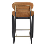 Riccio Performance Fabric Upholstered Stool in Cognac