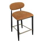 Riccio Performance Fabric Upholstered Stool in Cognac