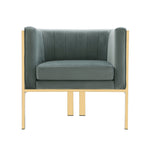 Paramount Velvet Lounge Chair in Warm Gray