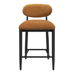 Riccio Performance Fabric Upholstered Stool in Cognac