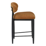 Riccio Performance Fabric Upholstered Stool in Cognac