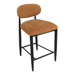 Riccio Performance Fabric Upholstered Stool in Cognac