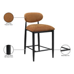Riccio Performance Fabric Upholstered Stool in Cognac