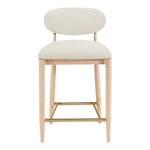 Riccio Performance Fabric Upholstered Stool in Cream