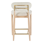 Riccio Performance Fabric Upholstered Stool in Cream