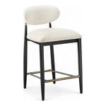 Riccio Performance Fabric Upholstered Stool in Cream