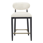 Riccio Performance Fabric Upholstered Stool in Cream