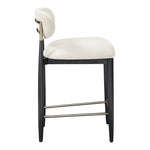 Riccio Performance Fabric Upholstered Stool in Cream
