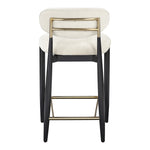 Riccio Performance Fabric Upholstered Stool in Cream