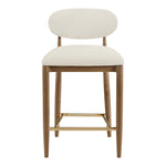 Riccio Performance Fabric Upholstered Stool in Cream