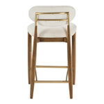 Riccio Performance Fabric Upholstered Stool in Cream