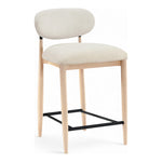 Riccio Performance Fabric Upholstered Stool in Cream