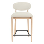 Riccio Performance Fabric Upholstered Stool in Cream