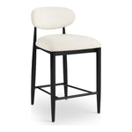 Riccio Performance Fabric Upholstered Stool in Cream