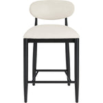 Riccio Performance Fabric Upholstered Stool in Cream