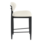 Riccio Performance Fabric Upholstered Stool in Cream