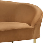 Ritz Velvet Upholstered Chair in Saddle