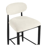 Riccio Performance Fabric Upholstered Stool in Cream