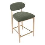 Riccio Performance Fabric Upholstered Stool in Olive