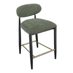 Riccio Performance Fabric Upholstered Stool in Olive