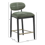Riccio Performance Fabric Upholstered Stool in Olive