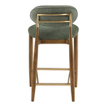 Riccio Performance Fabric Upholstered Stool in Olive