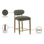 Riccio Performance Fabric Upholstered Stool in Olive