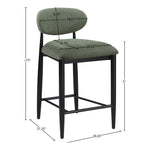 Riccio Performance Fabric Upholstered Stool in Olive