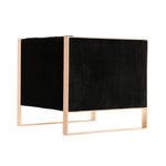 Trillium Velvet Lounge Chair in Black