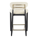 Riccio Performance Fabric Upholstered Stool in Beige