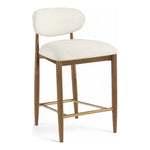 Riccio Performance Fabric Upholstered Stool in Beige