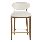 Riccio Performance Fabric Upholstered Stool in Beige