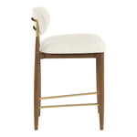 Riccio Performance Fabric Upholstered Stool in Beige