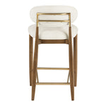 Riccio Performance Fabric Upholstered Stool in Beige