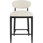 Riccio Performance Fabric Upholstered Stool in Beige