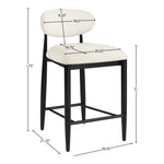 Riccio Performance Fabric Upholstered Stool in Beige