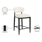 Riccio Performance Fabric Upholstered Stool in Beige