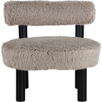 Ambre Vegan Shearling Fabric Upholstered Accent Chair (33065-) in Beige