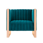 Trillium Velvet Lounge Chair in Teal