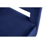 Armani Velvet Upholstered Accent Chair in Navy