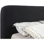 Rigby Boucle Fabric Upholstered King Bed in Black