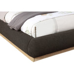 Rigby Boucle Fabric Upholstered King Bed in Brown