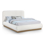 Rigby Boucle Fabric Upholstered King Bed in Cream