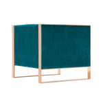 Trillium Velvet Lounge Chair in Teal