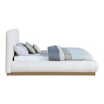 Rigby Boucle Fabric Upholstered King Bed in Cream