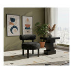 Ambre Vegan Shearling Fabric Upholstered Accent Chair (33065-) in Black