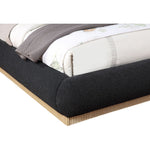Rigby Boucle Fabric Upholstered Queen Bed in Black